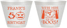Custom Birthday 9 oz Wine Frosted Cups - 50th Halloween | 20157