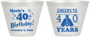 Custom Birthday 9 oz Wine Frosted Cups - Cheers To 40 Years | 20162