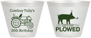 Custom Birthday 9 oz Wine Frosted Cups - 30th Get Plowed | 20166