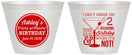 Custom Birthday 9 oz Wine Frosted Cups - 30th | 20172