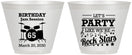 Custom Birthday 9 oz Wine Frosted Cups - 65th Rock Star | 20175