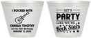 Custom Birthday 9 oz Wine Frosted Cups - 45th Rock Star | 20176