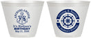 Custom Birthday 9 oz Wine Frosted Cups - 75th Nautical | 20178