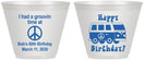 Custom Birthday 9 oz Wine Frosted Cups - 60th | 20186