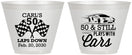 Custom Birthday 9 oz Wine Frosted Cups - 50th Race Car | 20187