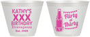 Custom Birthday 9 oz Wine Frosted Cups - 30th Flirty At Thirty | 20191