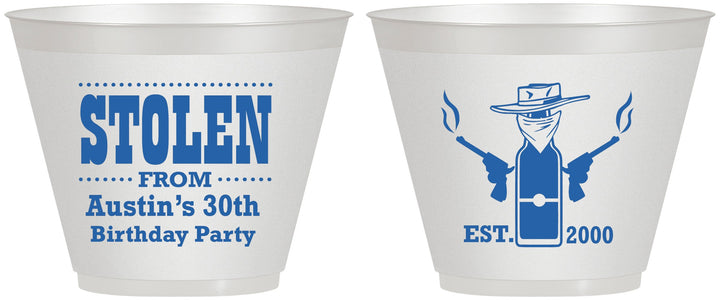 Custom Birthday 9 oz Wine Frosted Cups - 30th | 20194