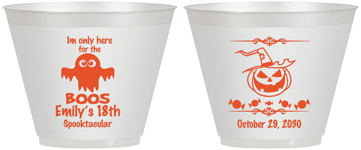 Custom Birthday 9 oz Wine Frosted Cups - 18th Halloween | 20199