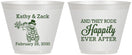Custom Wedding 9 oz Wine Frosted Cups - Happily Ever After Tractor | 202