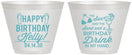 Custom Birthday 9 oz Wine Frosted Cups - Sun Sand Drink Hand | 20202