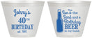Custom Birthday 9 oz Wine Frosted Cups - 40th Sun Sand Beer | 20204