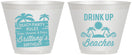 Custom Birthday 9 oz Wine Frosted Cups - Drink Up Beaches | 20206