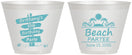 Custom Birthday 9 oz Wine Frosted Cups - 65th Beach | 20210
