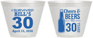 Custom Birthday 9 oz Wine Frosted Cups - Cheers Beers To 30 Years | 20214