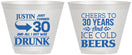 Custom Birthday 9 oz Wine Frosted Cups - Cheers To 30 Years | 20219