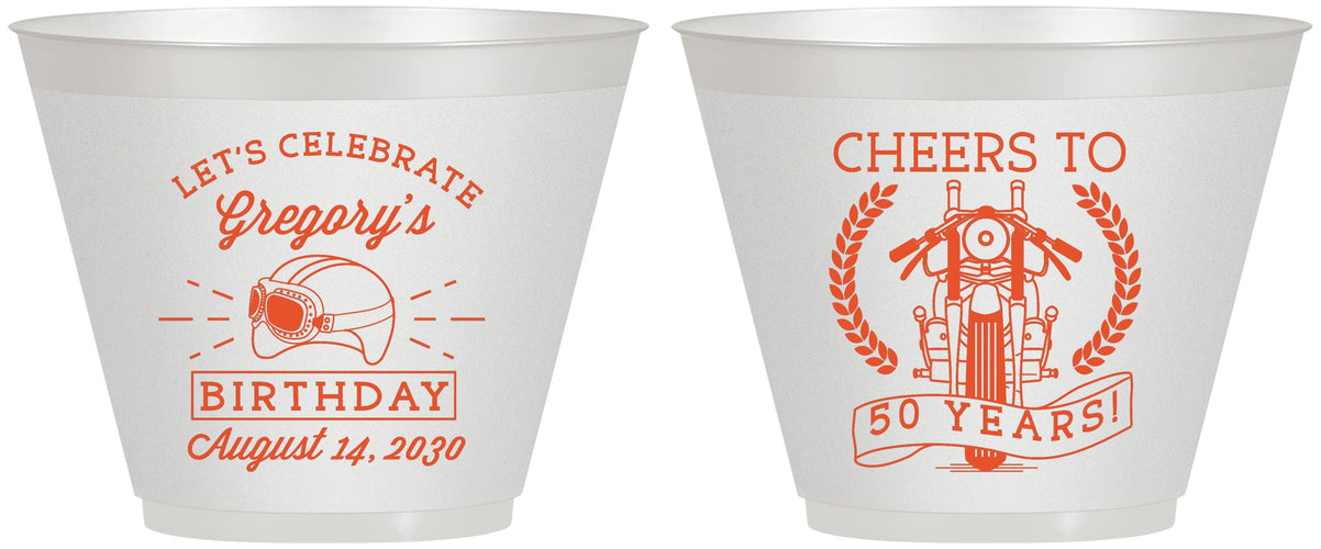 Custom Birthday 9 oz Wine Frosted Cups - Cheers To 50 Years | 20220