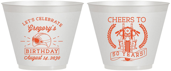 Custom Birthday 9 oz Wine Frosted Cups - Cheers To 50 Years | 20220