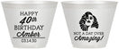 Custom Birthday 9 oz Wine Frosted Cups - 40th | 20222