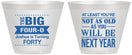 Custom Birthday 9 oz Wine Frosted Cups - 40th | 20225