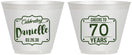 Custom Birthday 9 oz Wine Frosted Cups - Cheers To 70 Years | 20227