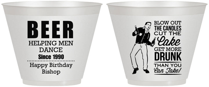 Custom Birthday 9 oz Wine Frosted Cups - 40th | 20231