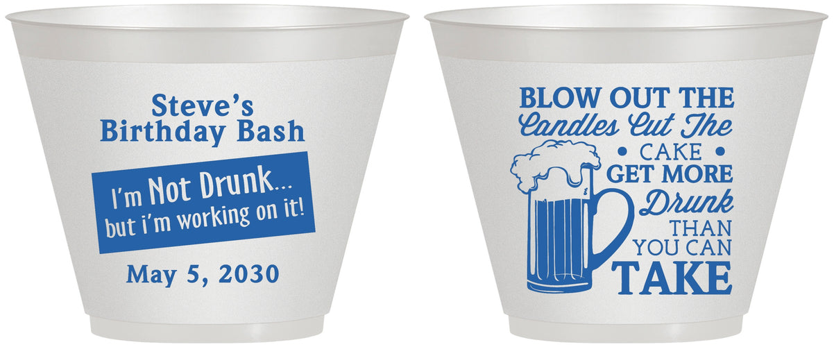 Custom Birthday 9 oz Wine Frosted Cups - Beer Drunk | 20232