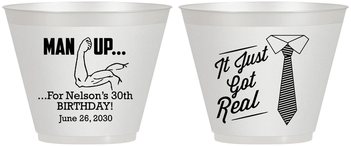 Custom Birthday 9 oz Wine Frosted Cups - 30th | 20234