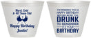 Custom Birthday 9 oz Wine Frosted Cups - 40th | 20237