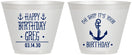 Custom Birthday 9 oz Wine Frosted Cups - Oh Ship Nautical | 20238