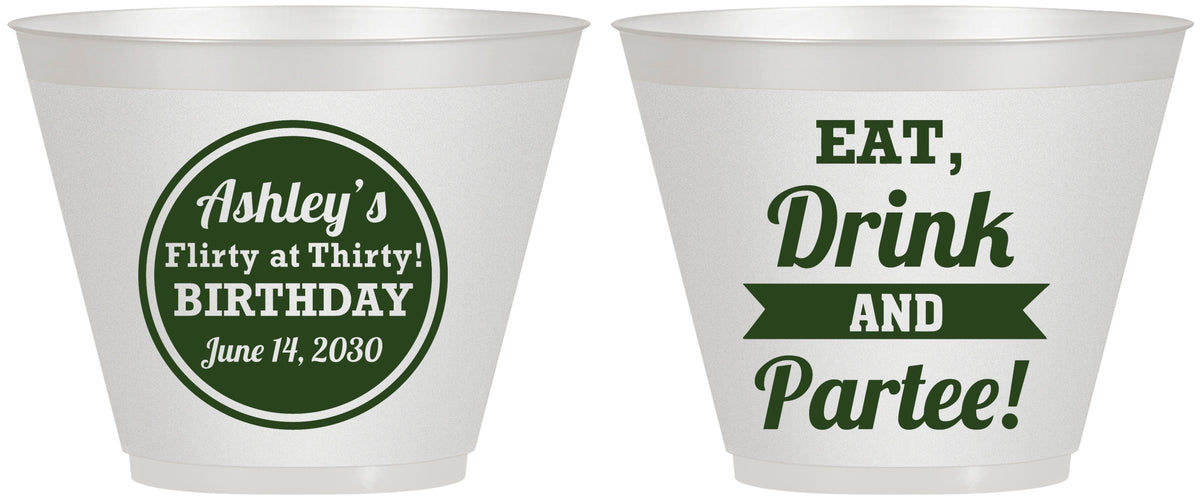 Custom Birthday 9 oz Wine Frosted Cups - 30th | 20242