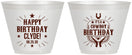 Custom Birthday 9 oz Wine Frosted Cups - Cowboy | 20244