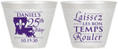 Custom Birthday 9 oz Wine Frosted Cups - 25th Mardi Gras | 20245