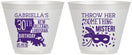Custom Birthday 9 oz Wine Frosted Cups - 30th Mardi Gras | 20246