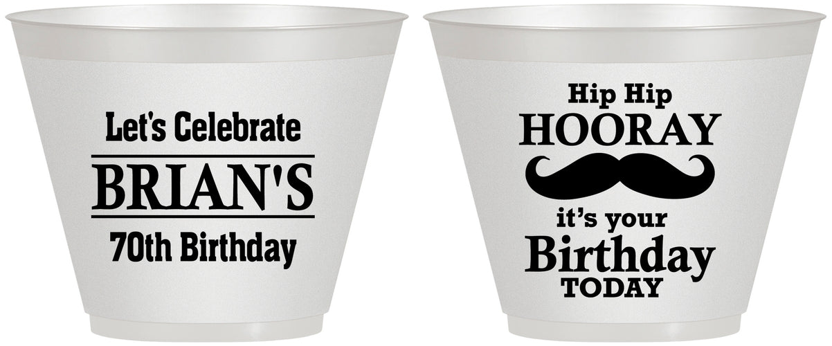 Custom Birthday 9 oz Wine Frosted Cups - 70th | 20251