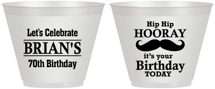 Custom Birthday 9 oz Wine Frosted Cups - 70th | 20251