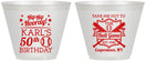 Custom Birthday 9 oz Wine Frosted Cups - 50th Baseball | 20252