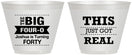 Custom Birthday 9 oz Wine Frosted Cups - 40th | 20254