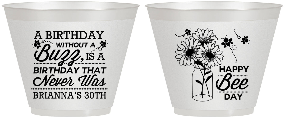 Custom Birthday 9 oz Wine Frosted Cups - 30th | 20255
