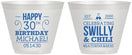 Custom Birthday 9 oz Wine Frosted Cups - 30th | 20257