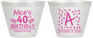 Custom Birthday 9 oz Wine Frosted Cups - 40th | 20258