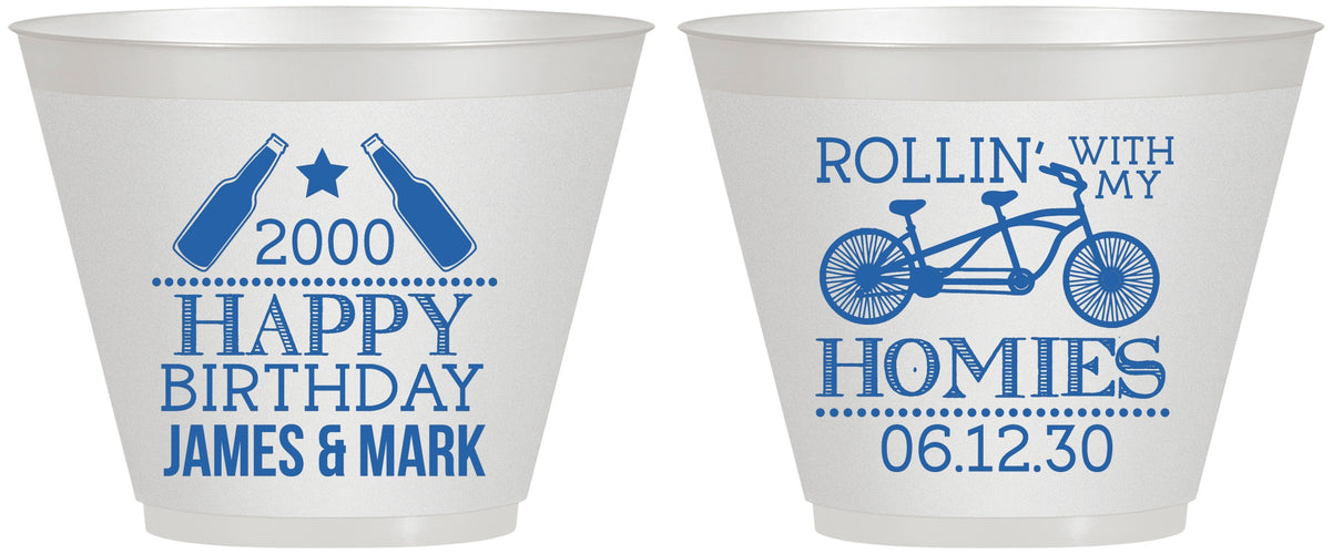 Custom Birthday 9 oz Wine Frosted Cups - 30th | 20259