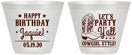 Custom Birthday 9 oz Wine Frosted Cups - Cowgirl | 20260