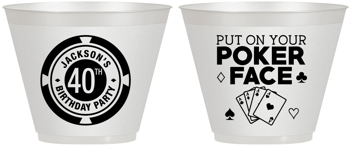 Custom Birthday 9 oz Wine Frosted Cups - 40th Las Vegas | 20261