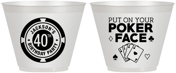 Custom Birthday 9 oz Wine Frosted Cups - 40th Las Vegas | 20261
