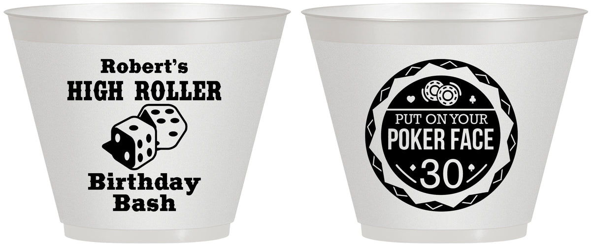 Custom Birthday 9 oz Wine Frosted Cups - 30th Las Vegas | 20262