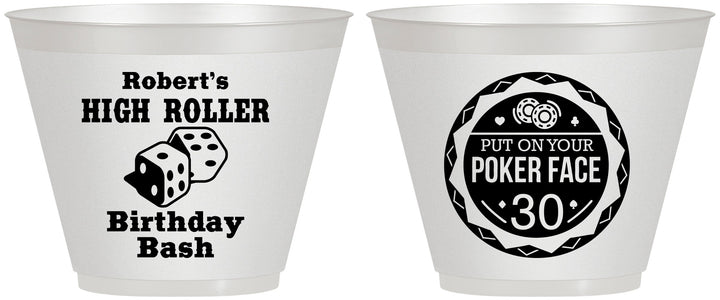 Custom Birthday 9 oz Wine Frosted Cups - 30th Las Vegas | 20262