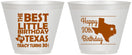Custom Birthday 9 oz Wine Frosted Cups - 30th Texas | 20265