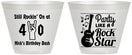 Custom Birthday 9 oz Wine Frosted Cups - 40th Rock Star | 20266