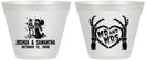 Custom Wedding 9 oz Wine Frosted Cups - Mr And Mrs Skeleton | 204