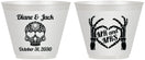 Custom Wedding 9 oz Wine Frosted Cups - Mr And Mrs Sugar Skull | 205